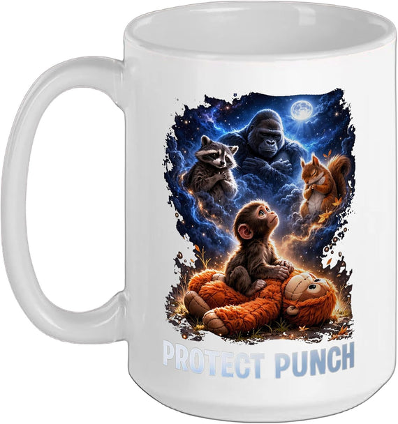 Modern Graphic Punch The Monkey Animal Art Ceramic Mug