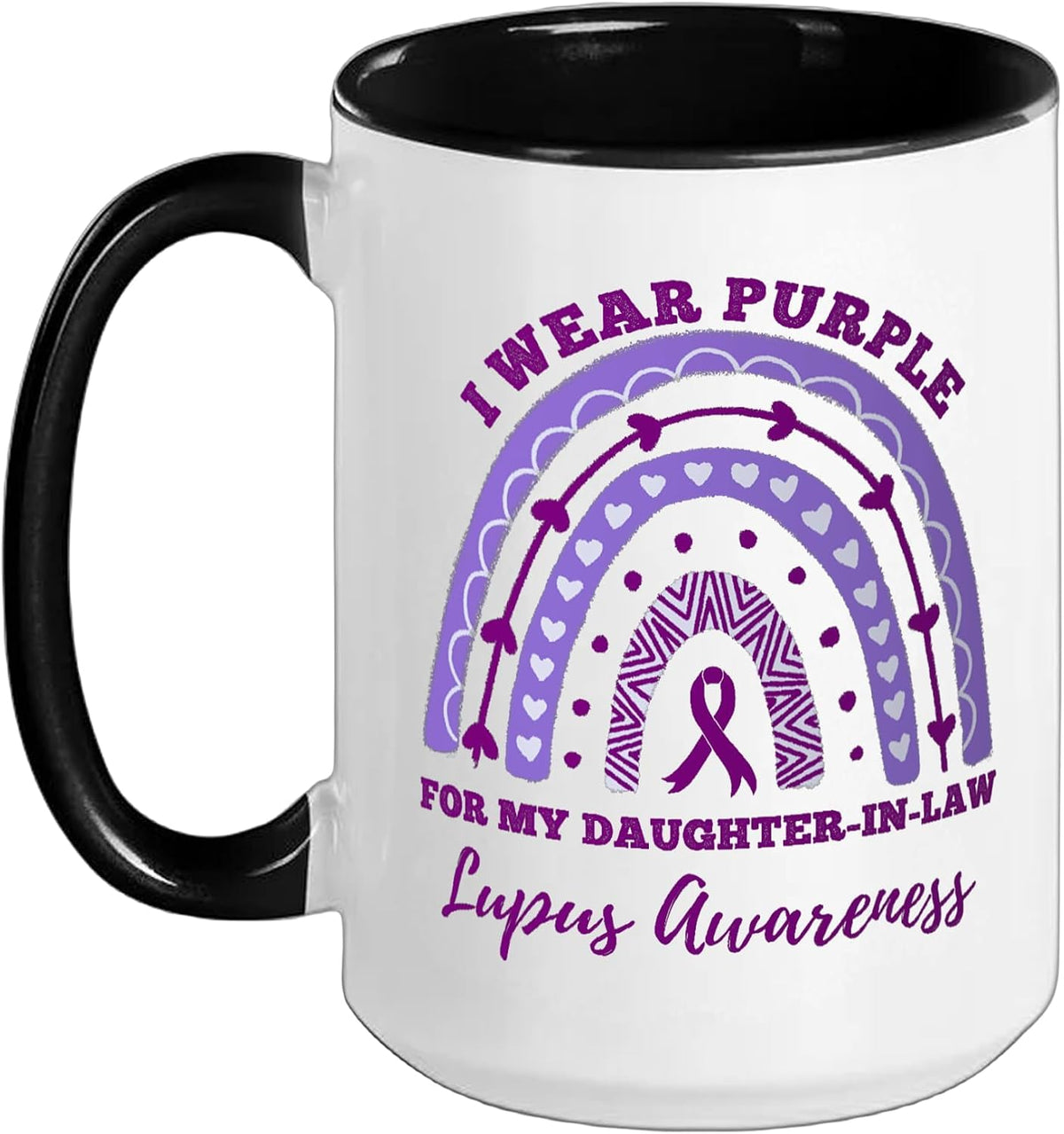 I Wear Purple For My Daughter In Law Lupus Awareness Ceramic Mug