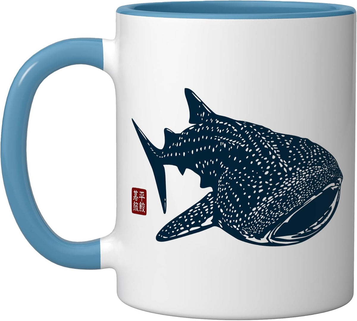 Whale Shark With Traditional Japanese Kanji Seal Ceramic Mug