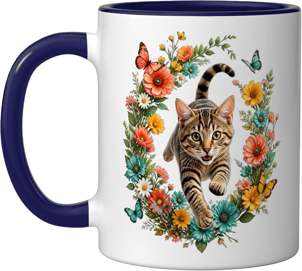 Cat Motif Art Design Gifts Cute Kitten Ceramic Mug