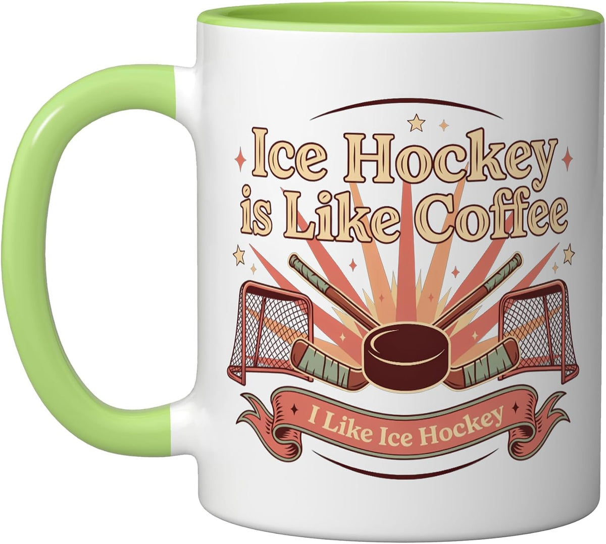 Ice Hockey Is Like Coffee Funny Quote Ceramic Mug