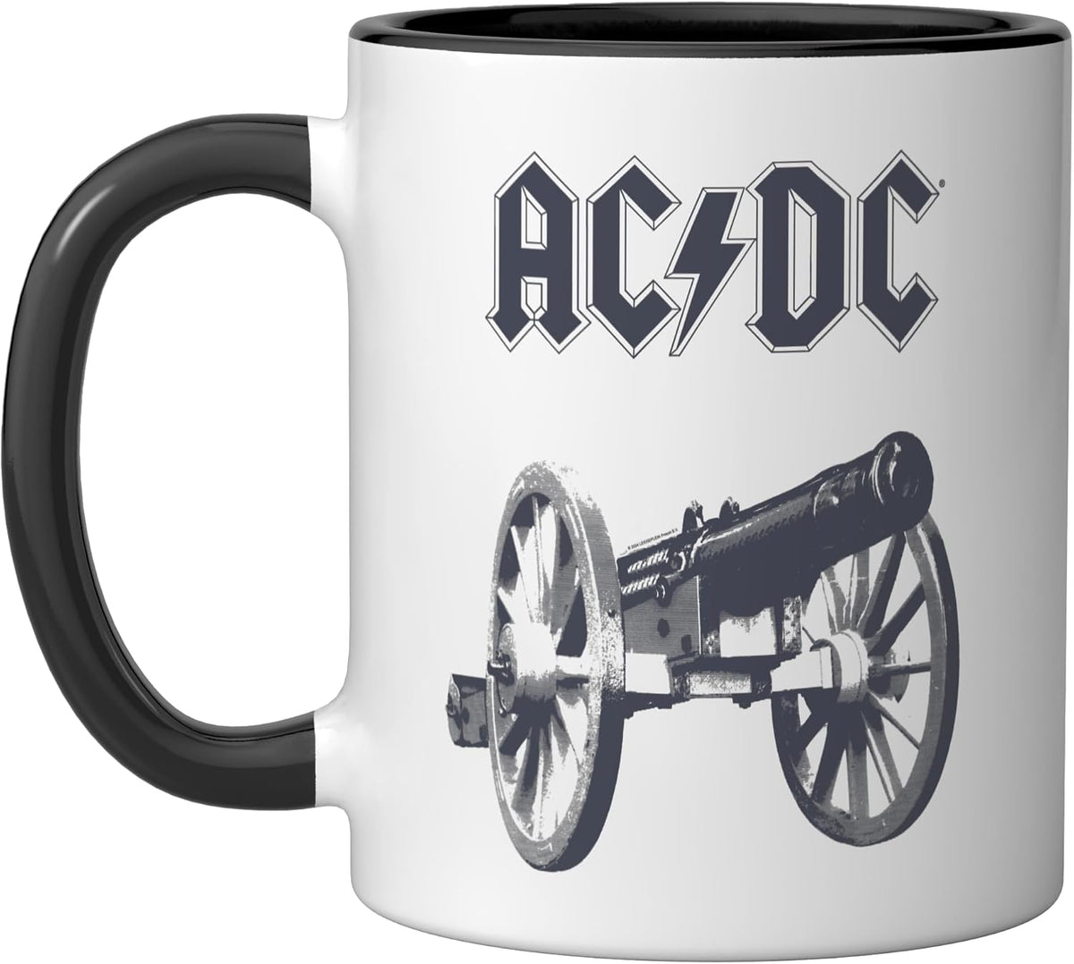 Official Ac/Dc Cannon Tie Dye Rock Music Band Vintage Logo Ceramic Mug