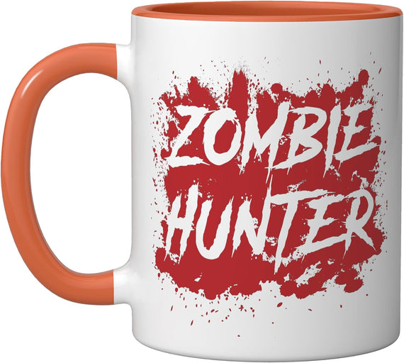 Funny Zombie Hunter Halloween Costume Blood Splatter Ceramic Mug