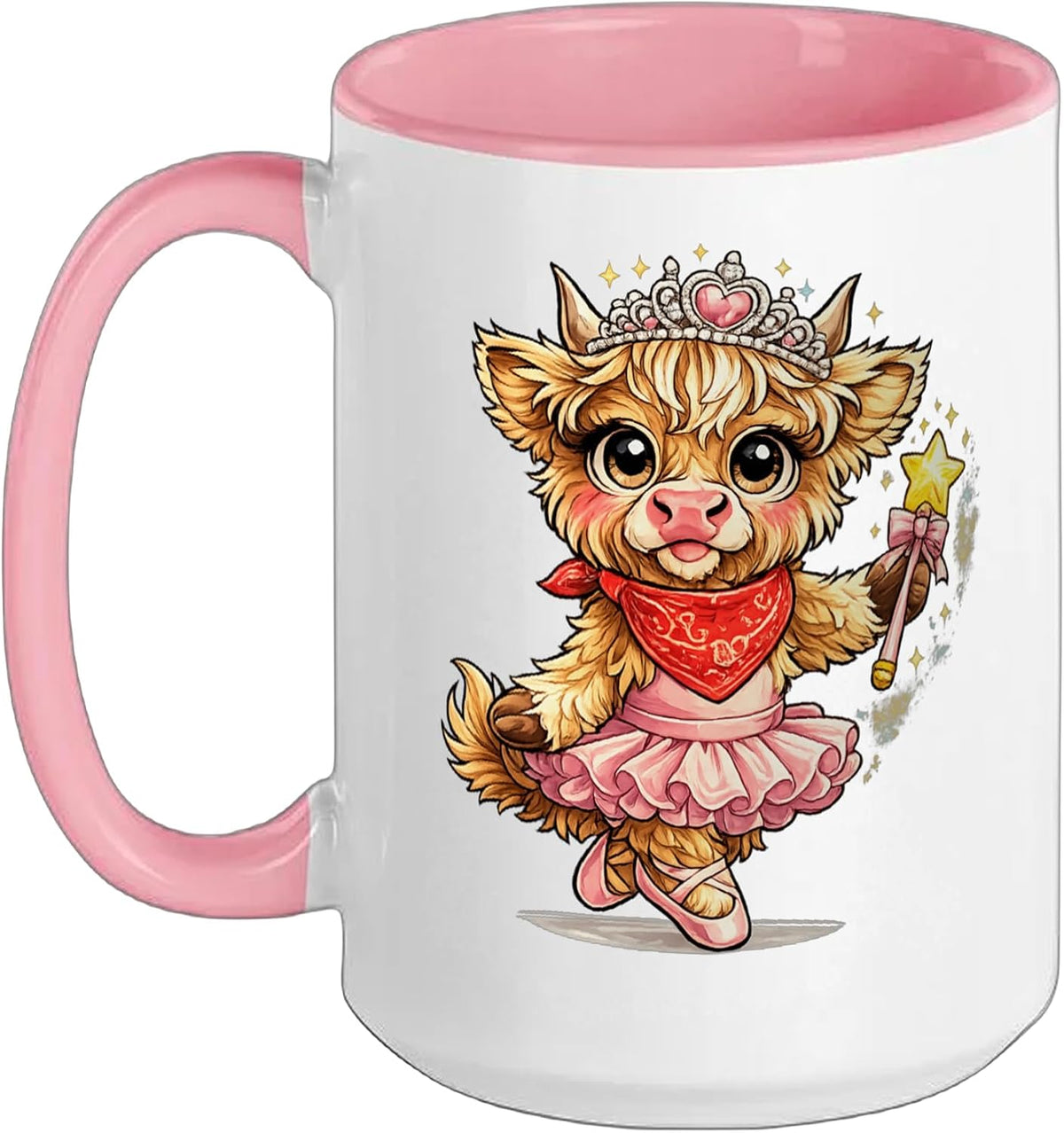 Mini Highland Cow Graphic Ceramic Mug