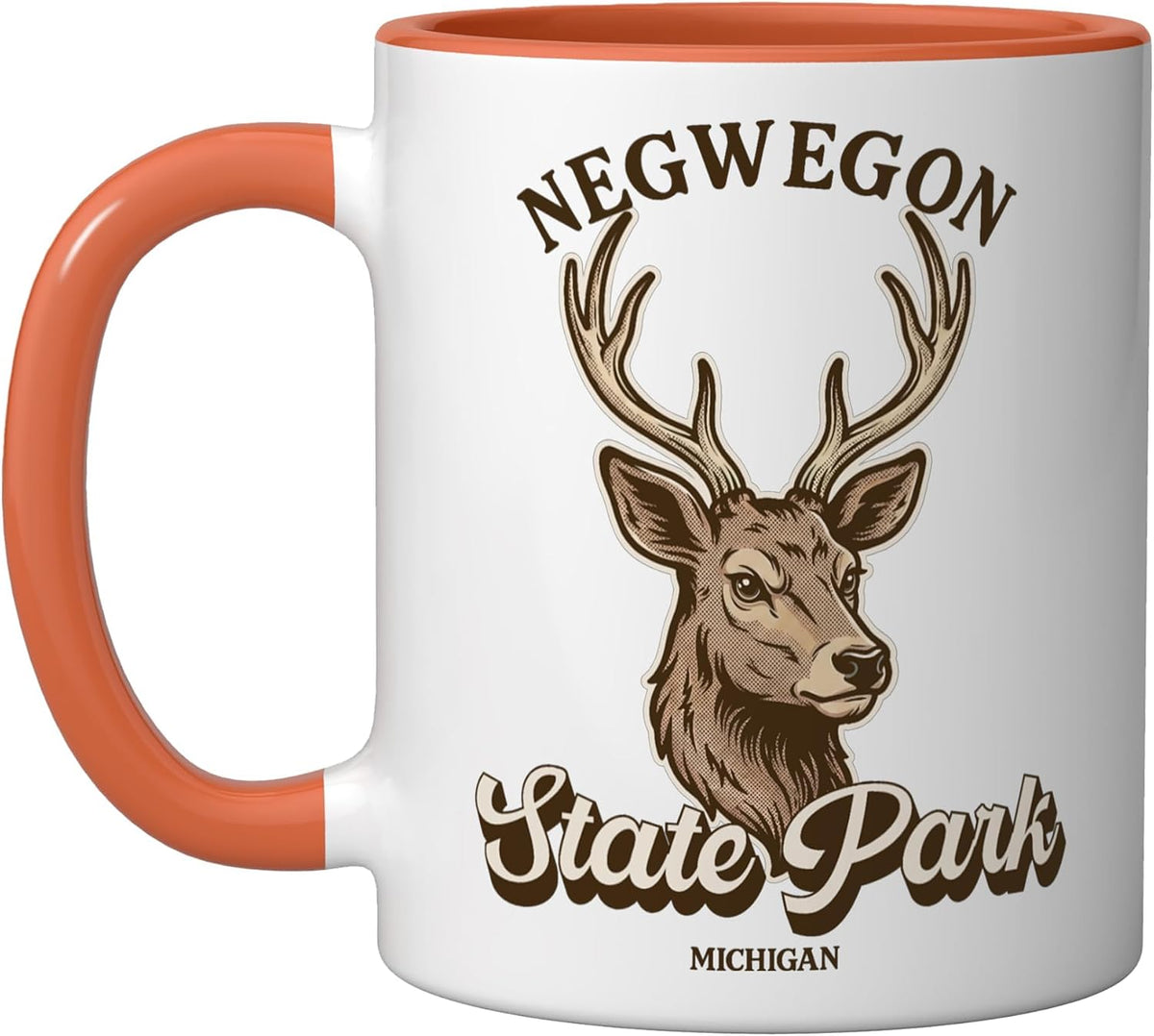 Negwegon State Park Michigan Outdoors Wild Deer Souvenir Ceramic Mug