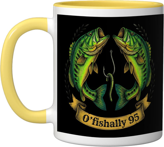 O'fishally 95 Bass Fishing Angler Ceramic Mug