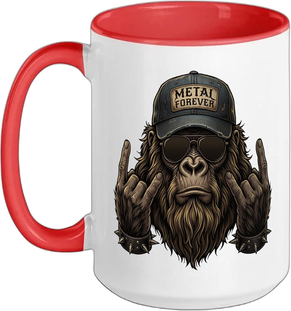 Bigfoot Rocker Metal Forever Sunglasses Ceramic Mug