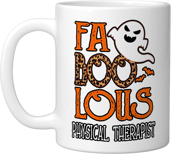 Faboolous Physical Therapist on Halloween Party Funny Ghost Mug