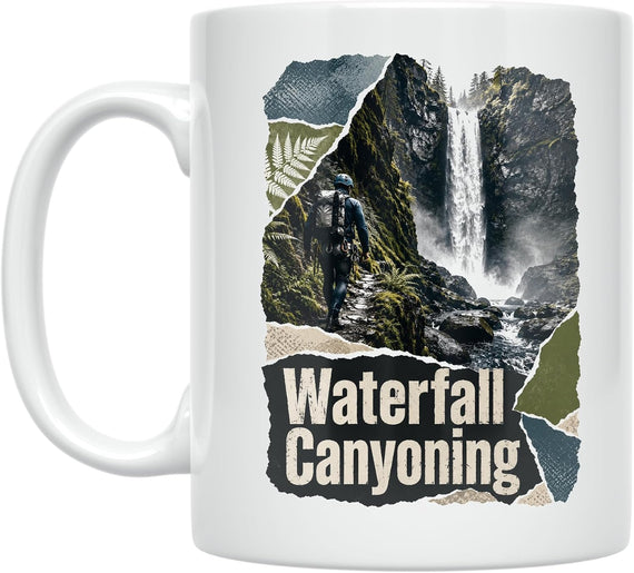 Waterfall Canyoning Mug Adventurer Theme Ceramic Mug