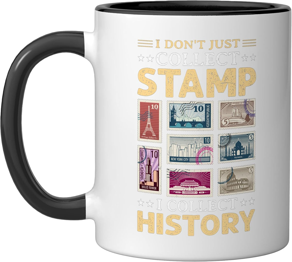 Stamp Collecting Passion Postage Stamp Collection Ceramic Mug