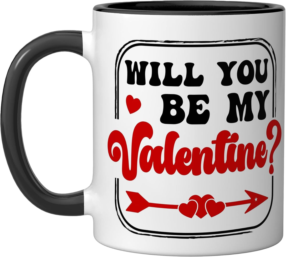 Will You Be My Valentine? Valentine's Day Men Women Love Ceramic Mug
