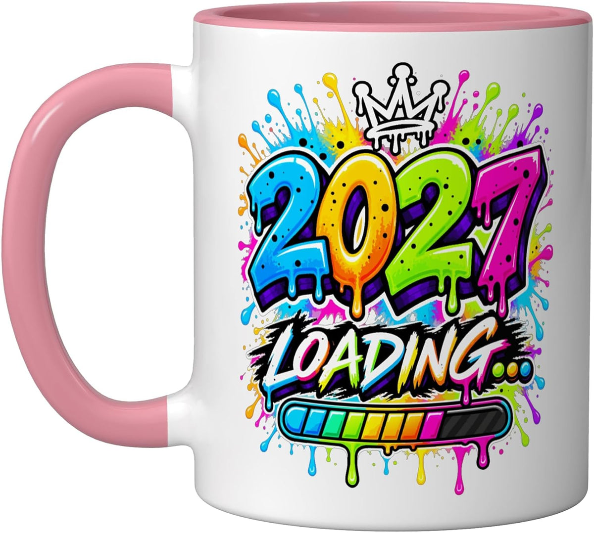 2027 Loading Graffiti New Year Ceramic Mug