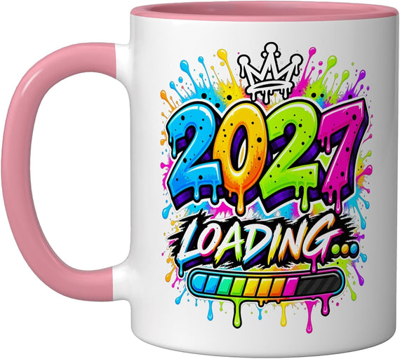 2027 Loading Graffiti New Year Ceramic Mug