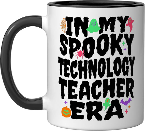 In My Spooky Technology Teacher Era, Cs Teacher Halloween Ceramic Mug