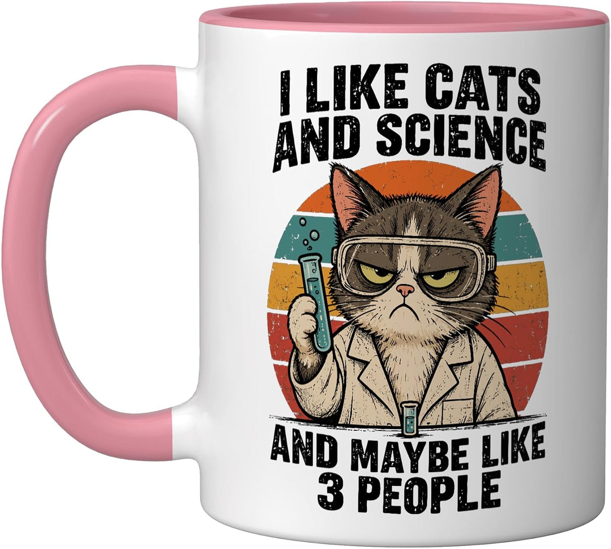 I Like Cats And Science Scientist Ceramic Mug