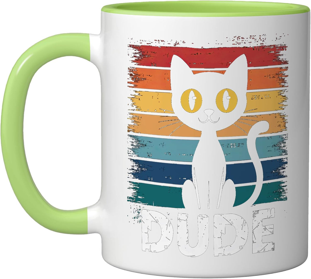 Cat Dude Cat Lovers Pet Catmom & Catdad Vintage Ceramic Mug
