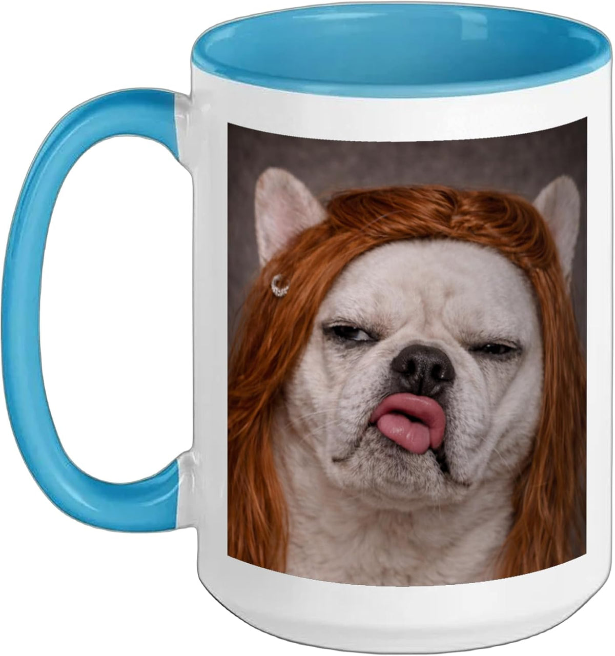 French Bulldog Disgusted Face Meme Funny Sarcastic Dog Ceramic Mug