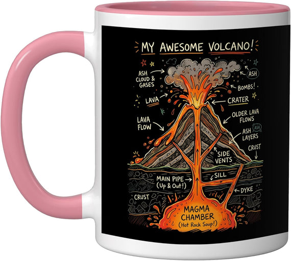 Teacher School Volcano Geology Science Eruption Ceramic Mug