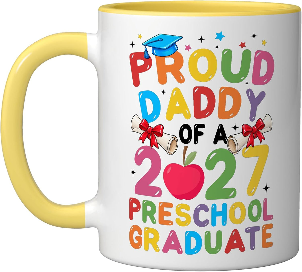 Proud Daddy Of A 2027 Preschool Graduate Dad Christmas Ceramic Mug