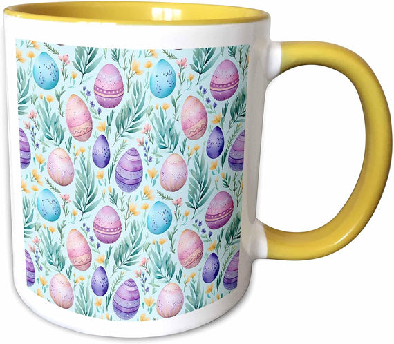 Easter Pattern Of Painted Eggs Ceramic Mug