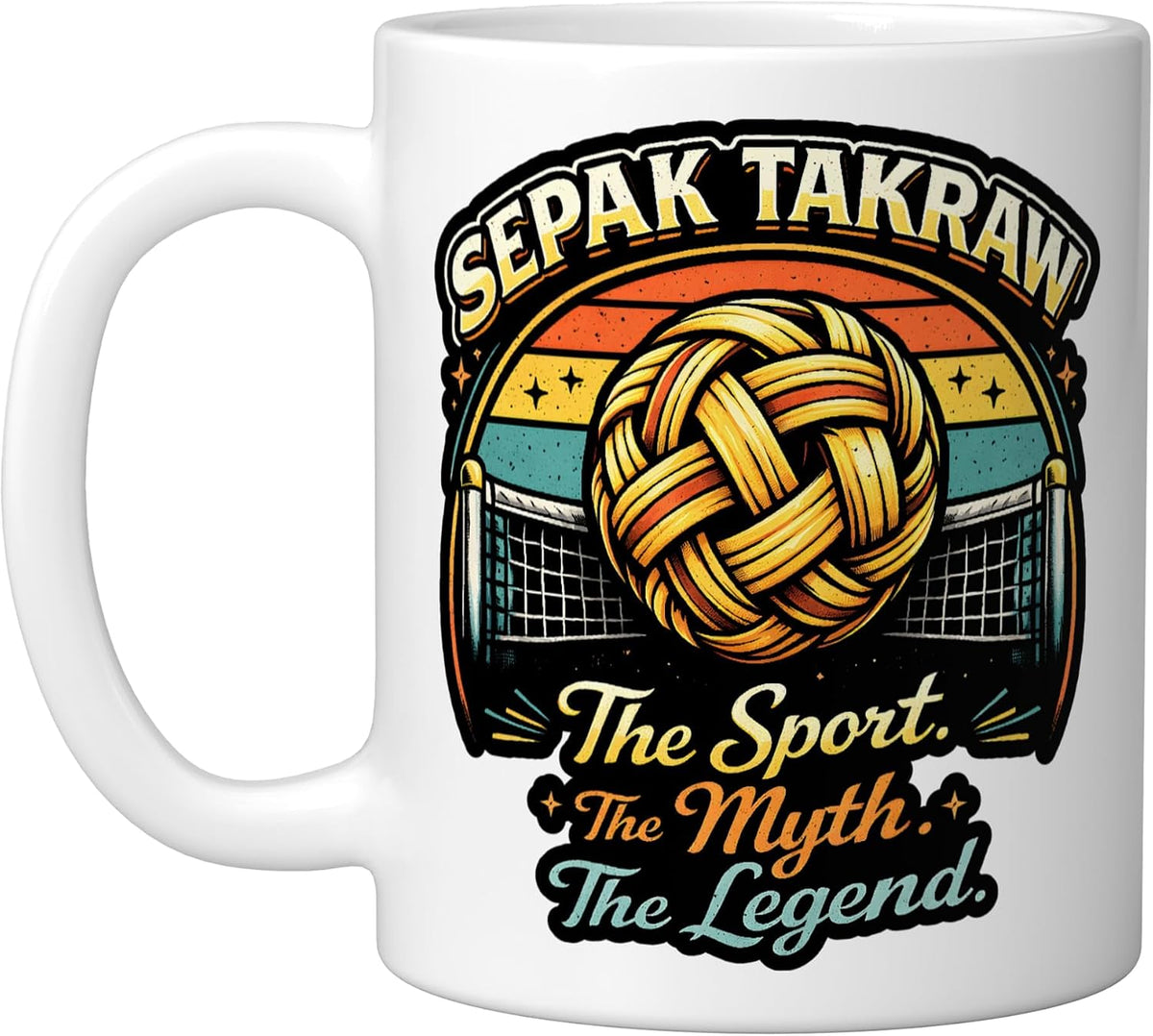 Sepak Takraw Sport Myth Legend Indian Rattan Ball Player Ceramic Mug
