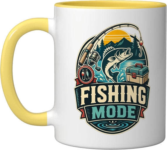 Fishing Mode Bass Angling Retro Ceramic Mug