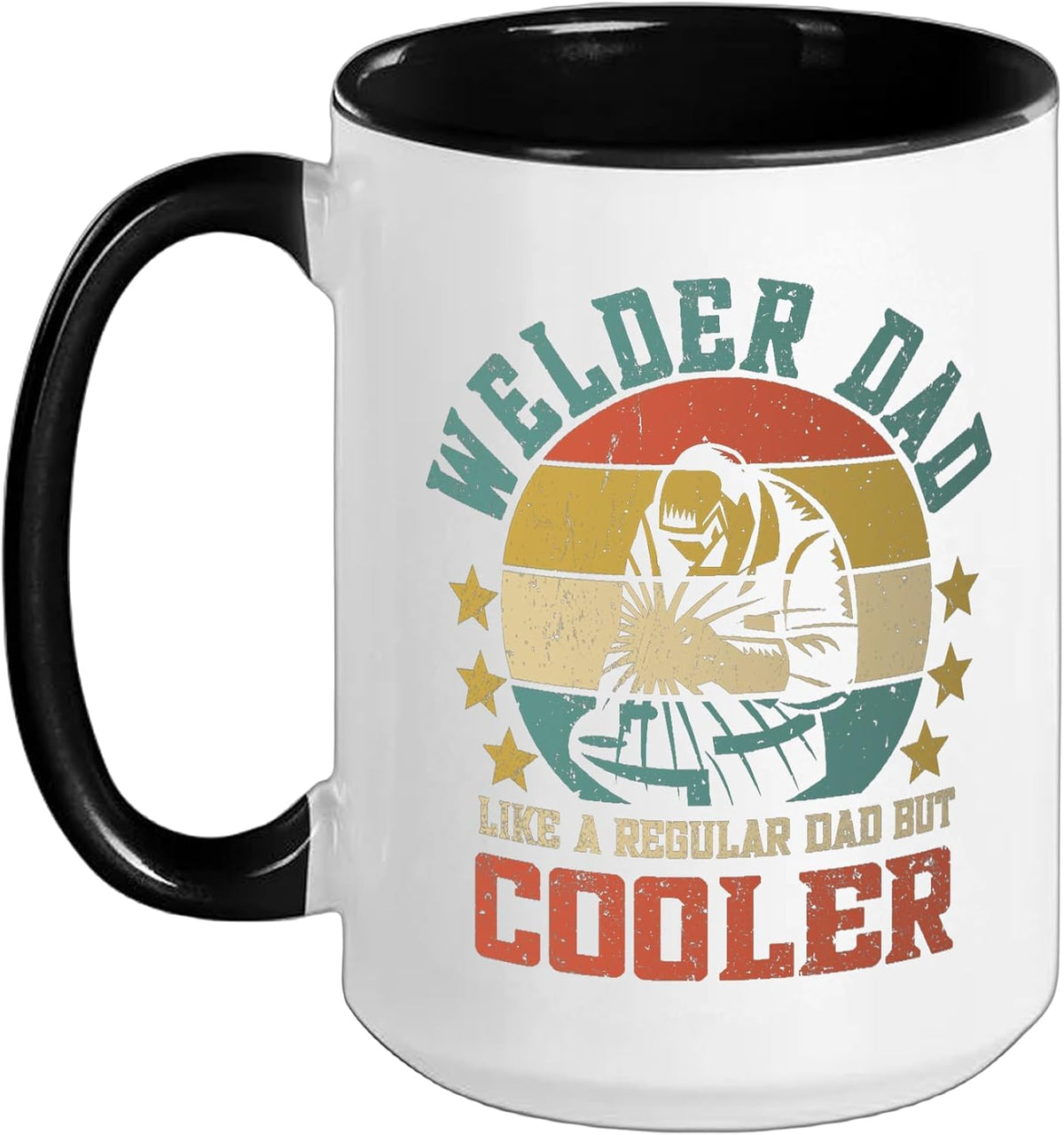 Welder Dad Just Like A Normal Dad Welding Retro Style Ceramic Mug