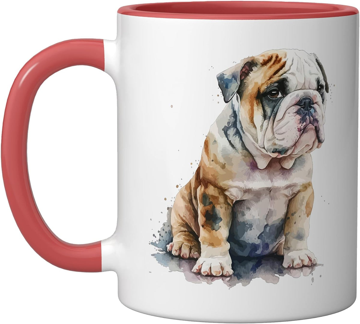 Watercolor English Bulldog Ceramic Mug