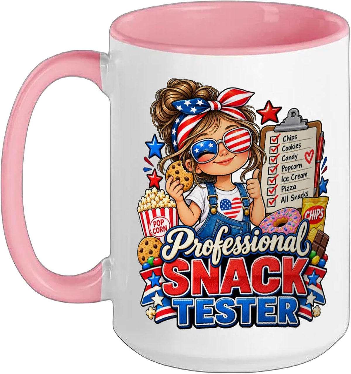 Professional Snack Tester Usa Patriotic Food Lover Ceramic Mug