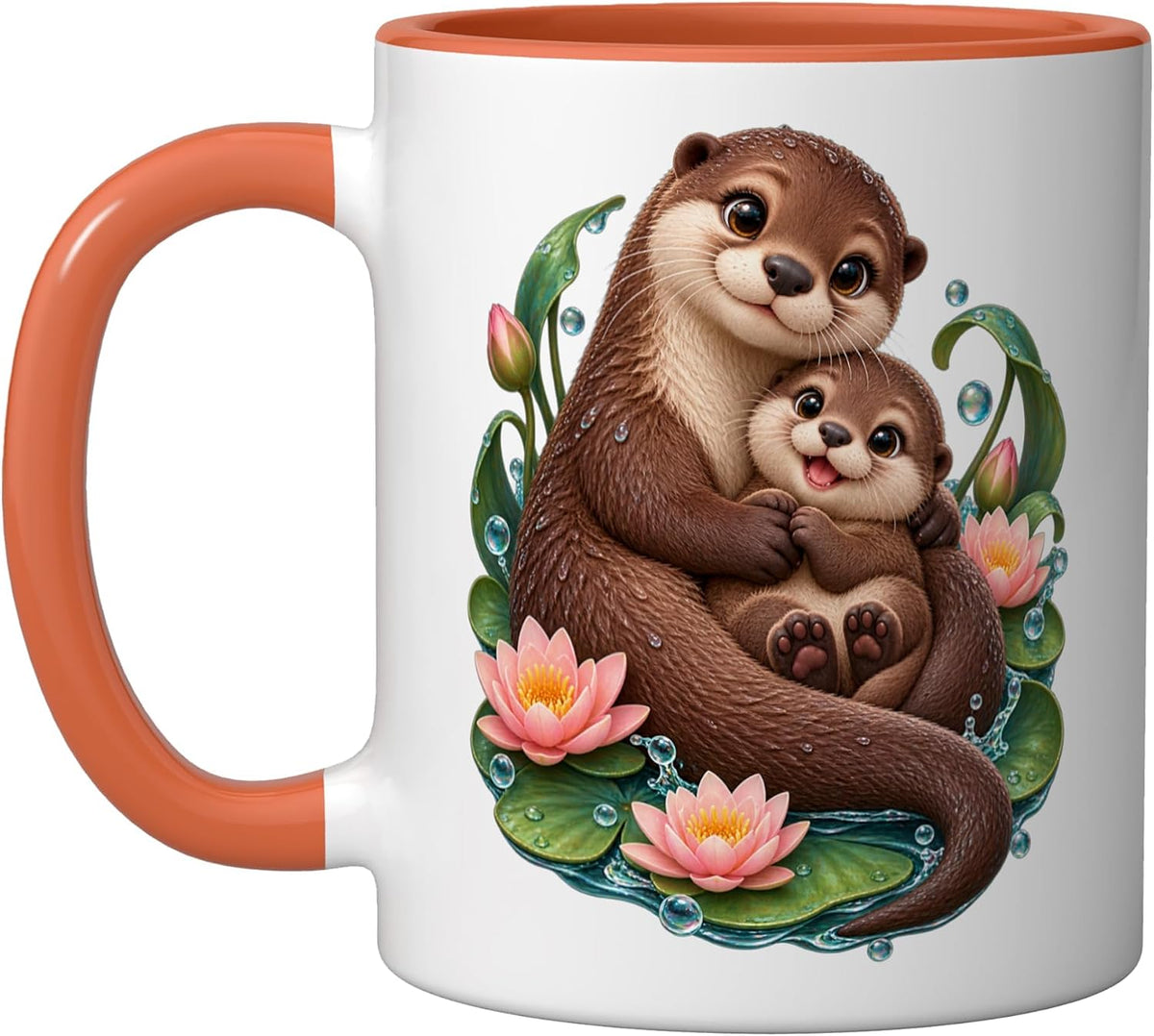 Cute Baby Otter Design Baby Otter And Otter Ceramic Mug