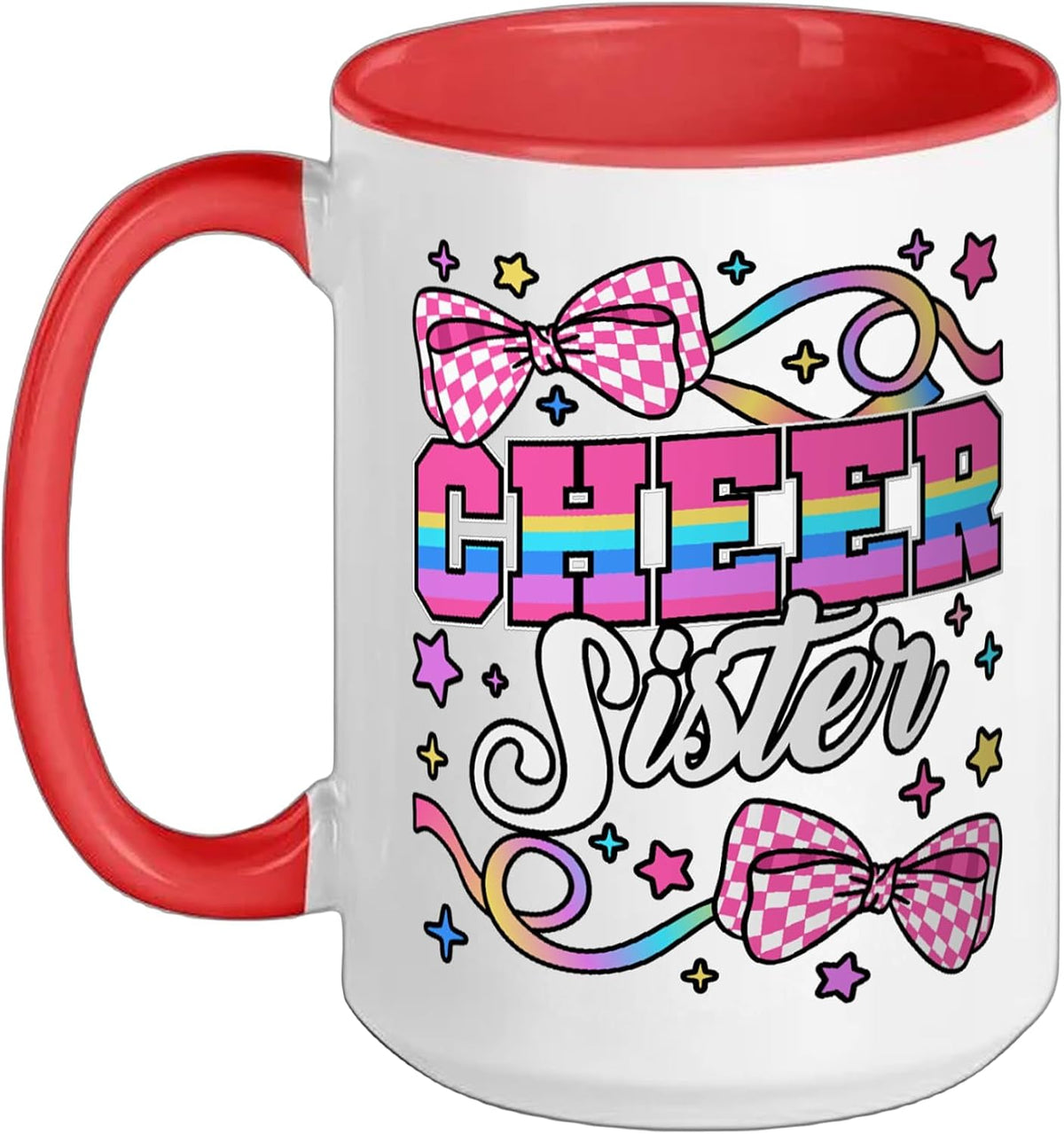 Cheer Sister Bow Sport Cheerleader Cheerleading Ceramic Mug