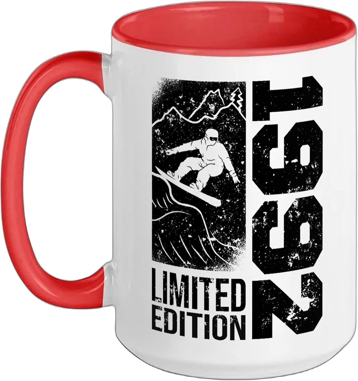 Snowboarder Vintage 1992 Birthday Snowboarding Snowboard Ceramic Mug