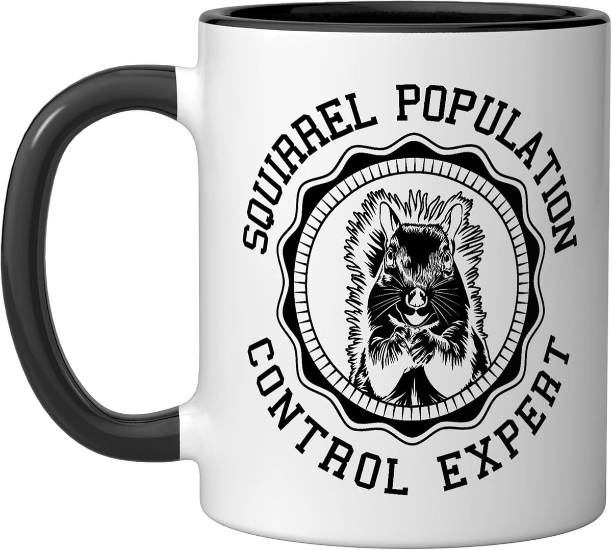 Squirrel Population Control Expert Animal Hunter Hunt Ceramic Mug