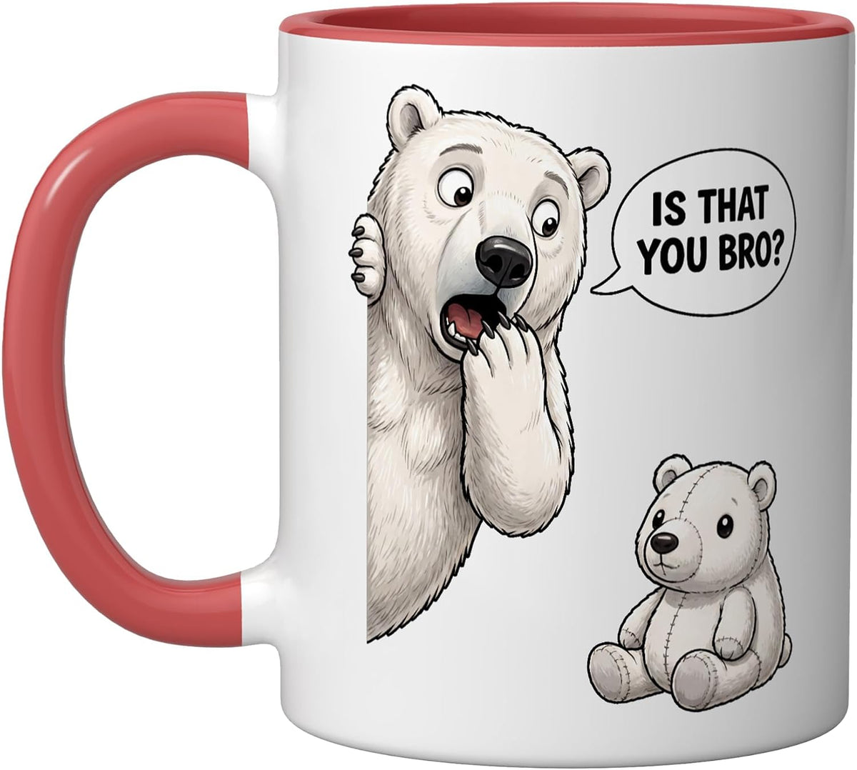 Polar Bear Is That You Bro Funny Animal Humor Ceramic Mug