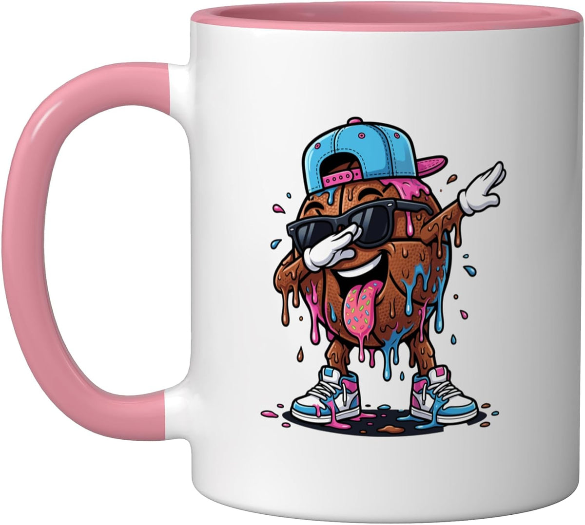 Basketball Drip Ice Cream Basketball Sport Lover Ceramic Mug