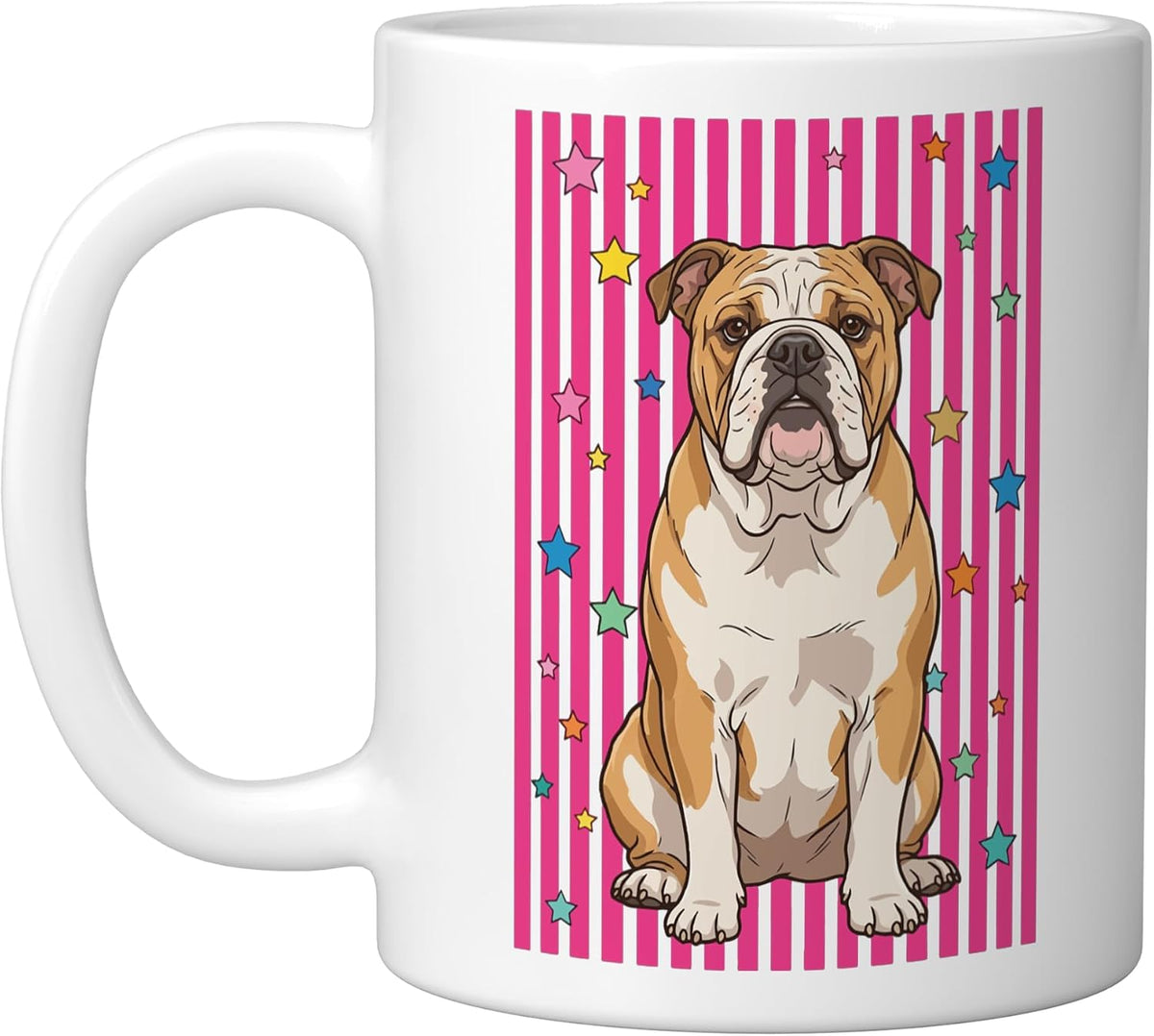 English Bulldog Illustration Ceramic Mug