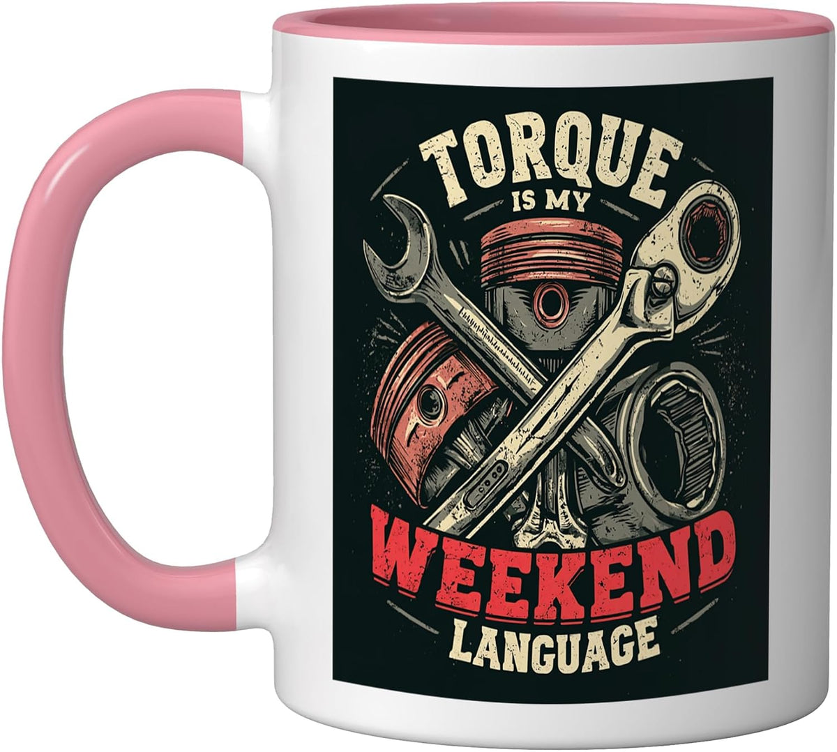 Torque My Weekend Language Mechanic Car Repair Garage Ceramic Mug