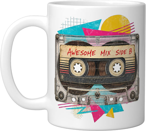 Awesome Mix Side B Retro Cassette Tape 80s Music Ceramic Mug