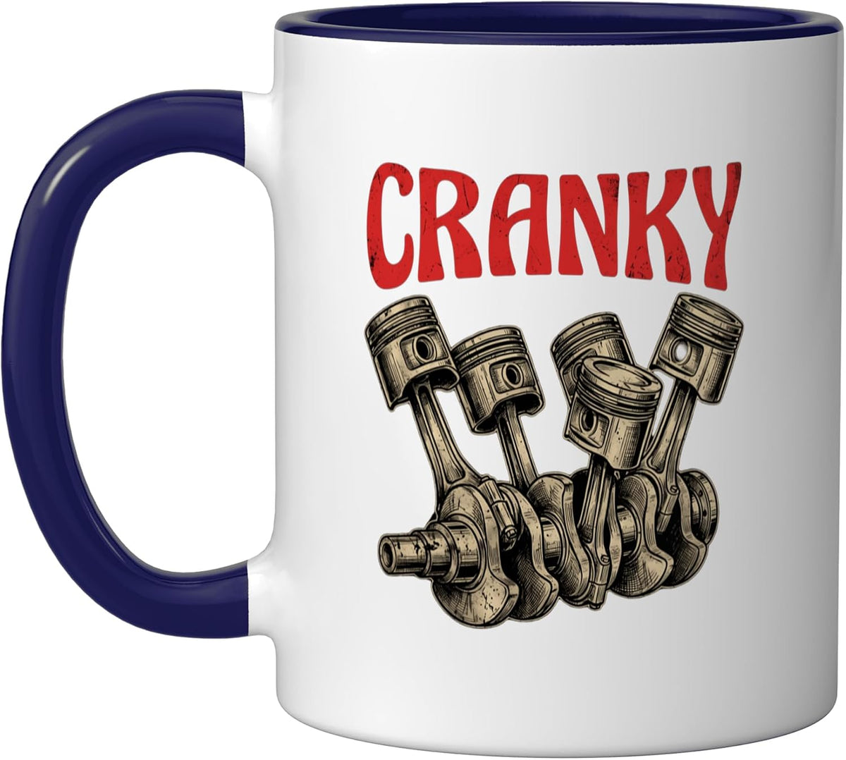 Cranky Car Engine Crankshaft Funny Car Mechanics Ceramic Mug