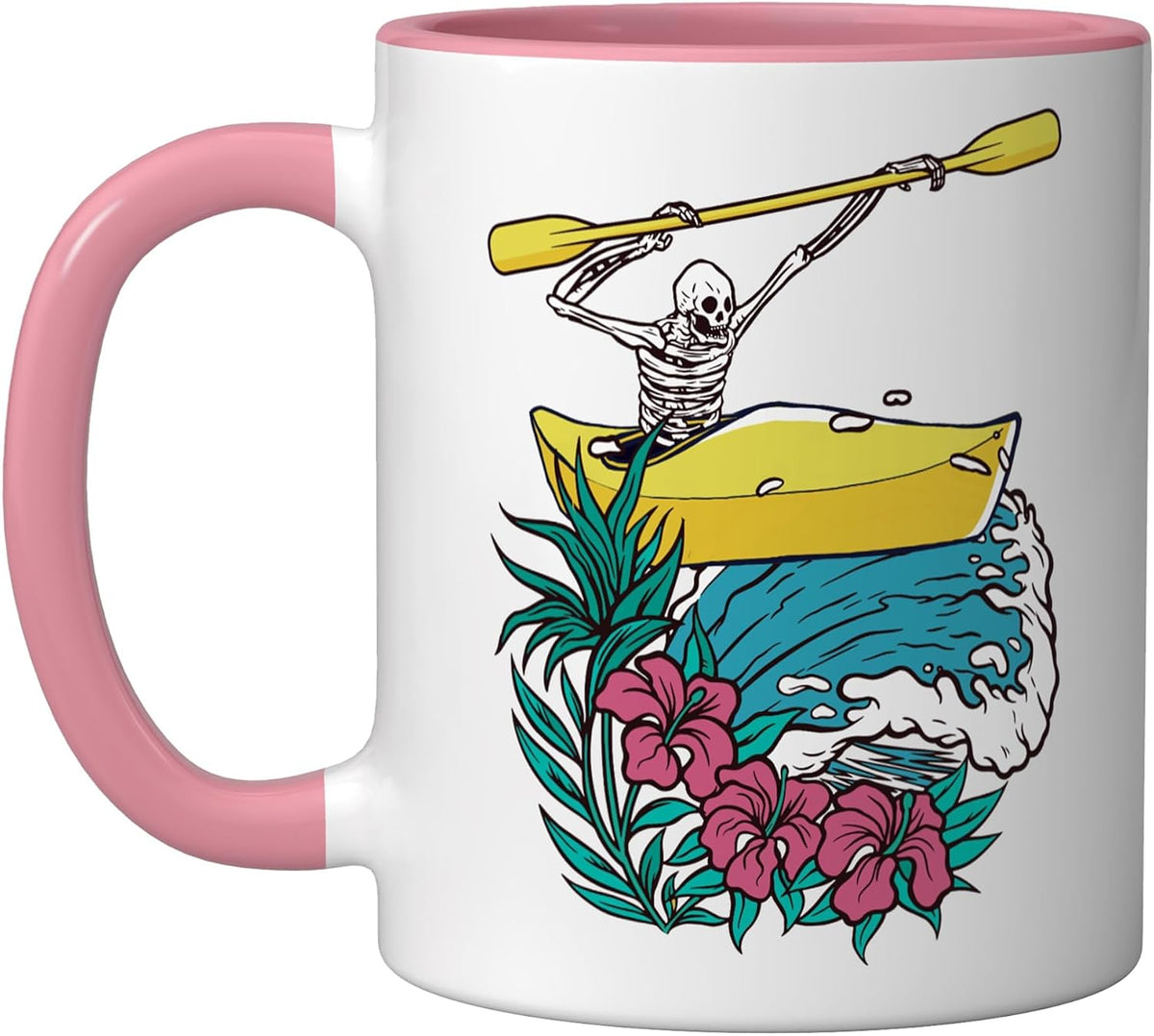 Backprint, Packraft-Kayak Kayaker Canoes-Boating Kayaking Ceramic Mug