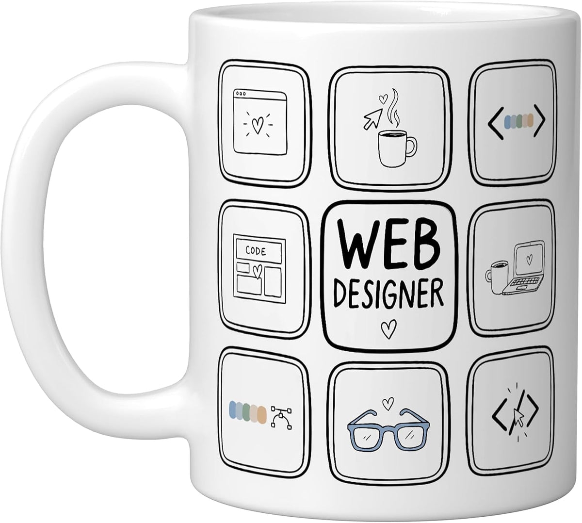 Web Designer Website Developer Digital Ui Ux Design Code Ceramic Mug