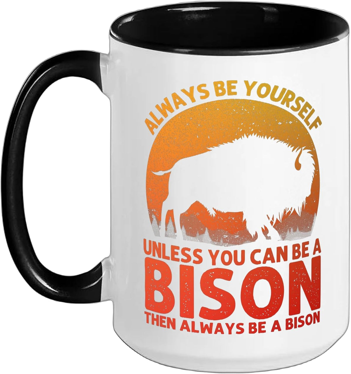 Cool Bison Design For Men Women Buffalo Animal Lovers Ceramic Mug