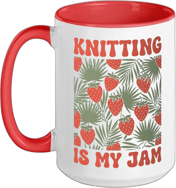 Knitting Is My Jam Ceramic Mug