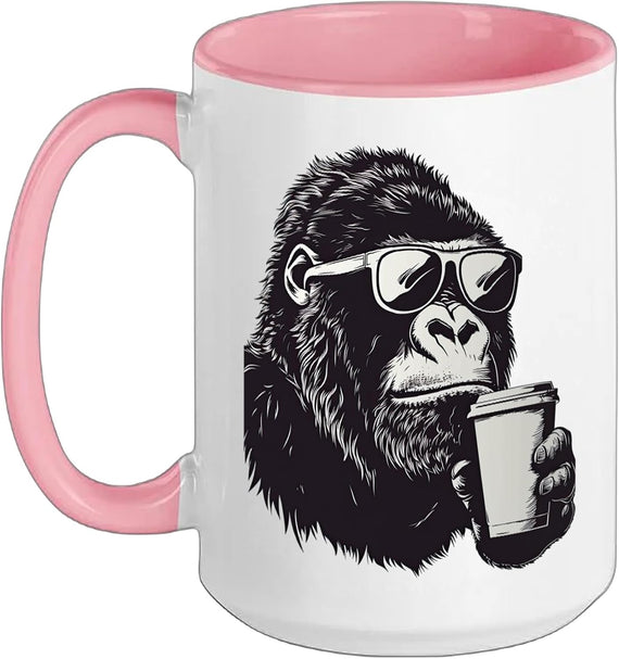 Monkey With Cool Sunglasses And Of Coffee Ape Monkeys Ceramic Mug