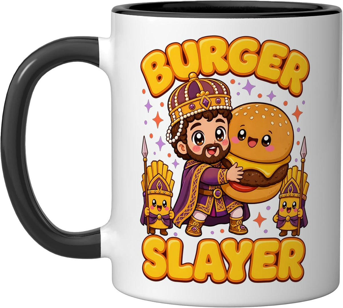 Burger Slayer Kawaii Byzantine Emperor French Fries Ceramic Mug