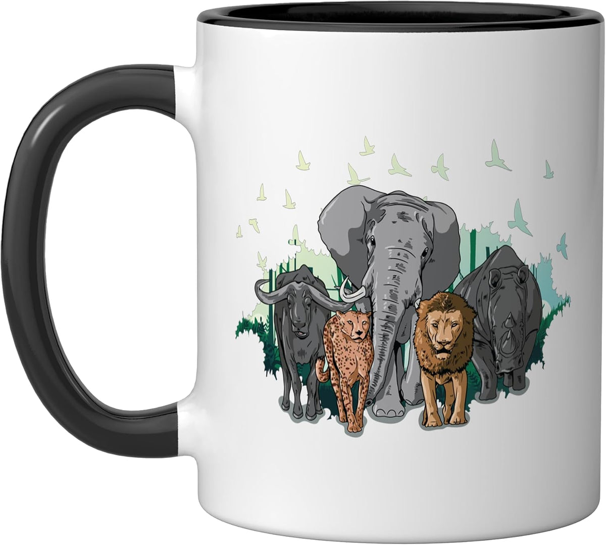 African Safari Big Five Animals Ceramic Mug