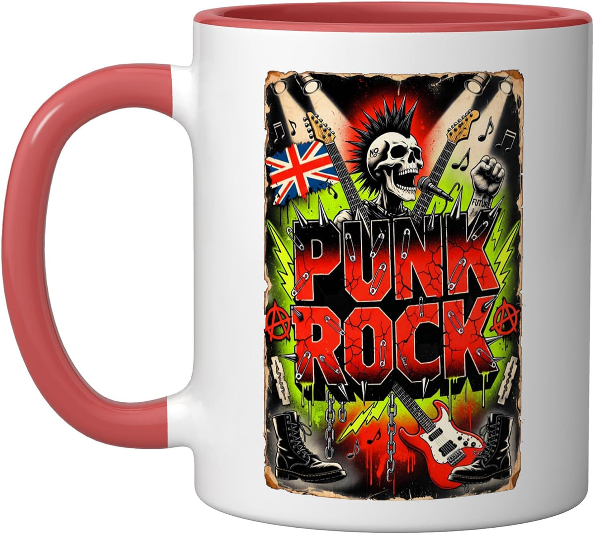 Punk Rock Collage Ceramic Mug