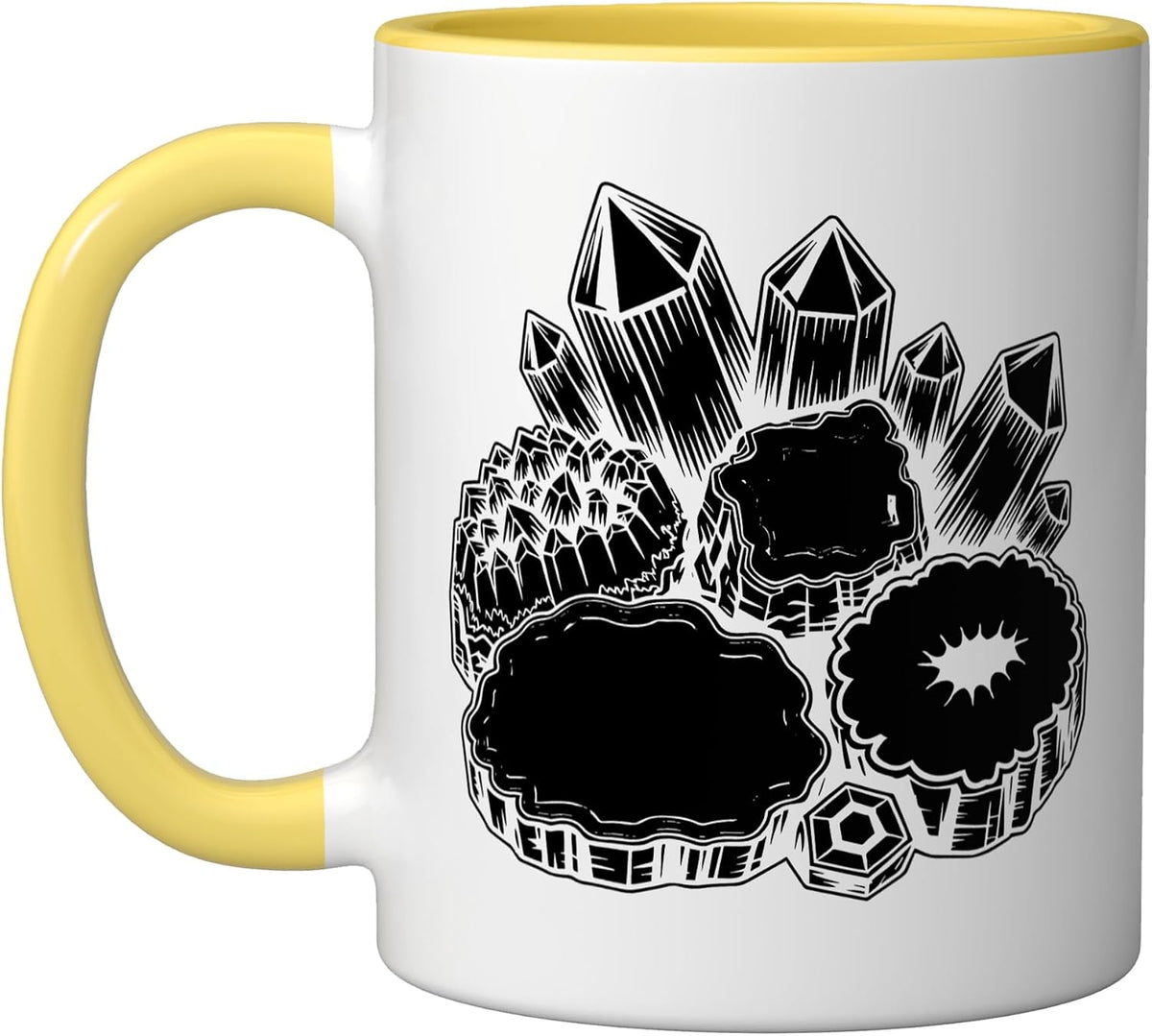 Rock Hounding Geode Cross Section Illustration Ceramic Mug