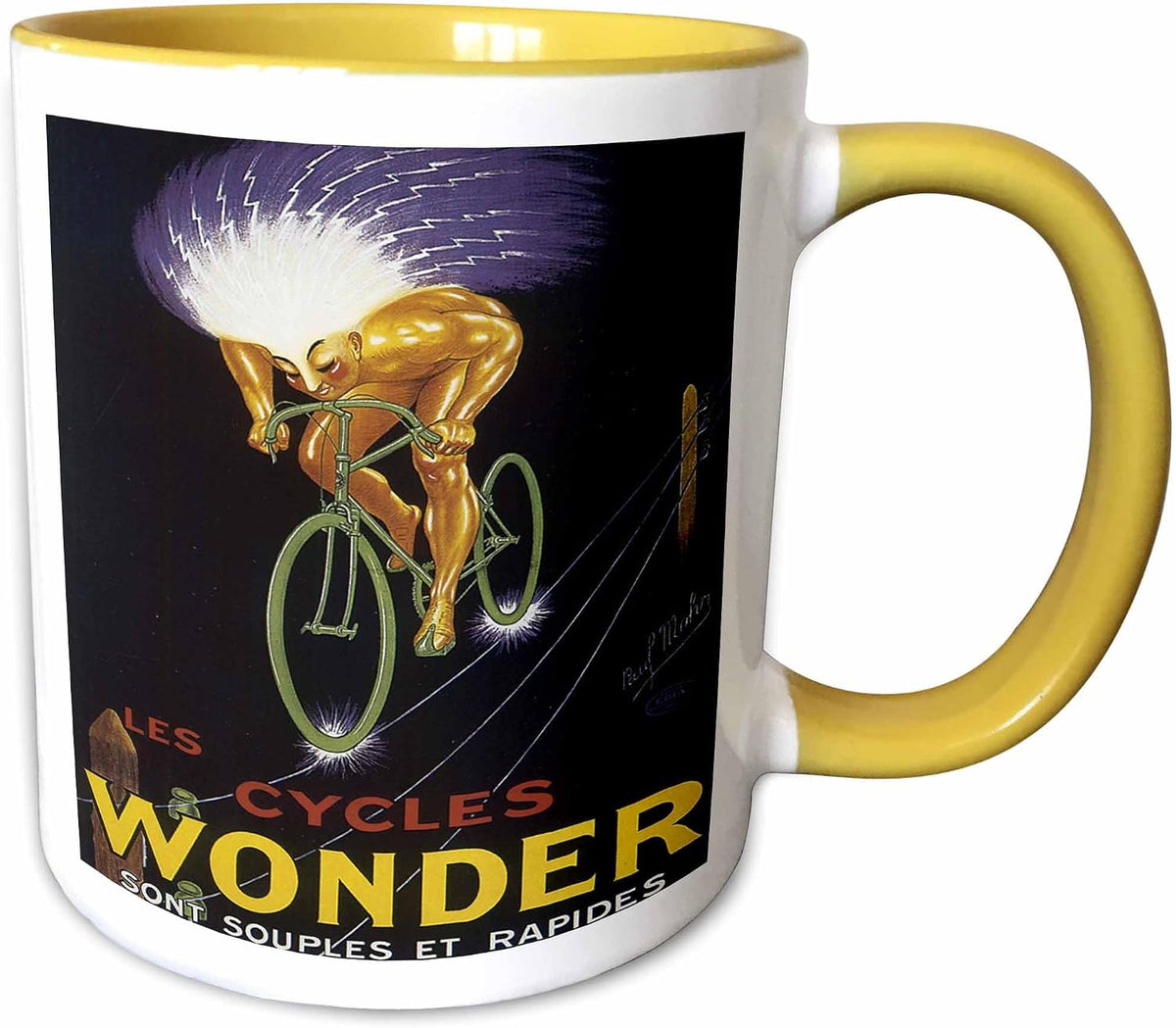 Vintage Les Cycles Wonder Ceramic Mug