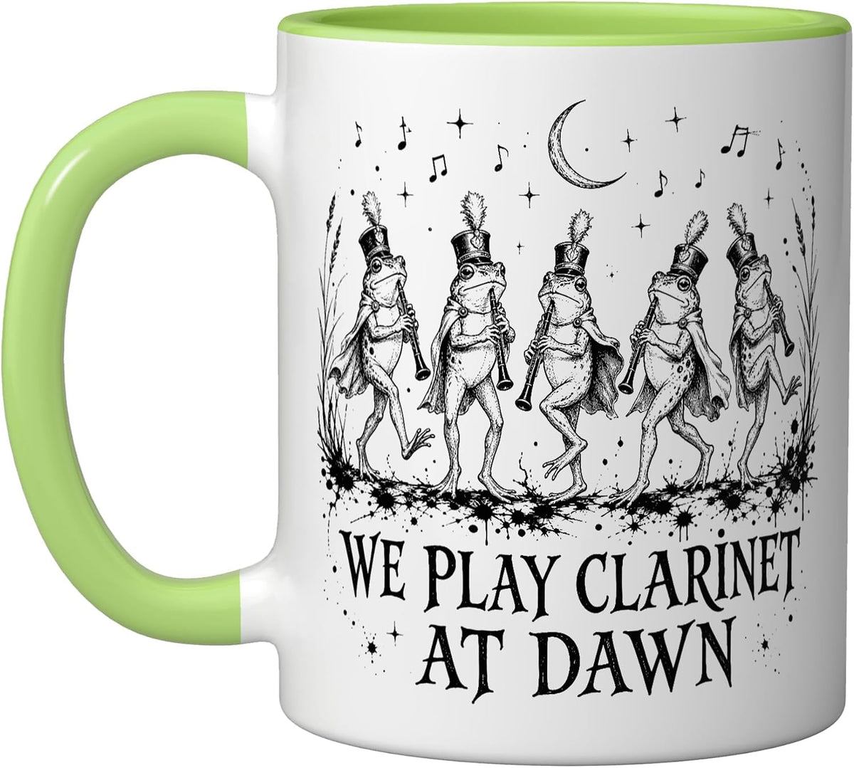 We Play Clarinet At Dawn Marching Band Ceramic Mug